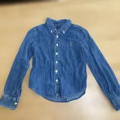 ポロラルフローレン　長袖シャツ　デニム　ダンガリー　キッズ　130センチ　7Y