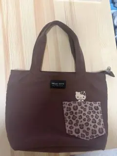 HELLO KITTY トートバッグ ヒョウ柄ポケット　本日発送可能