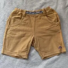 ファミリア　ベージュ ゴムウエスト ハーフパンツ