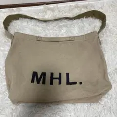 MHL. キャンバス ショルダーバッグ カーキ　ベージュ　トートバッグのサムネイル