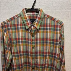 トゥモローランド ブルーワーク　薄手　長袖シャツ　マルチカラー チェック柄