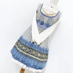 «axes» トップス ワンピース セットロリータ バラ柄 フレアレース リボン