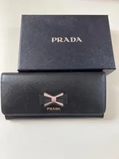 断捨離　PRADA ブラックレザー 長財布