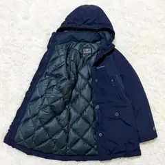 極美品 モンベル ハスキーコート ダウン レディース S ネイビー キルティングのサムネイル