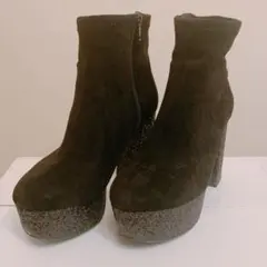 ★値下げ中★ESPERANZA ラク盛り ショートブーツ 黒 ブラック