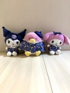 サンリオ キラキラ夜空ちょいデカマスコット ぬいぐるみ 3種セットのサムネイル