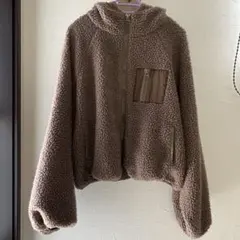 apres jour もこもこフードボアブルゾン