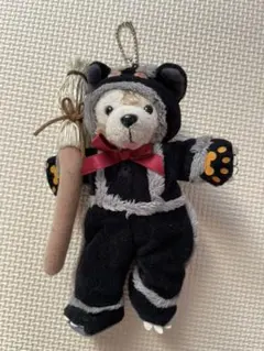 【限定品/レア】ダッフィー 黒猫 ハロウィン ぬいぐるみ キーホルダー バッジ