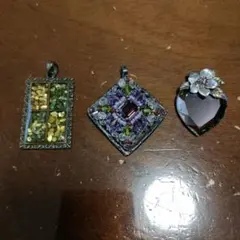 ビンテージ風　ペンダントトップ　3点セット