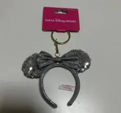 ディズニーランド ミニーマウスカチューシャ キーホルダー