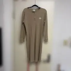 Lee ベージュ 長袖 マタニティワンピース 12/30〜1/17まで発送不可