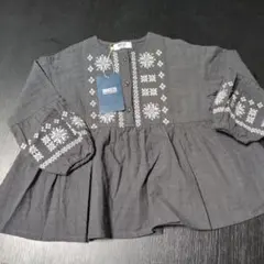 【新品未使用】BREEZE 刺繍入り長袖ブラウス 100【タグ付き】