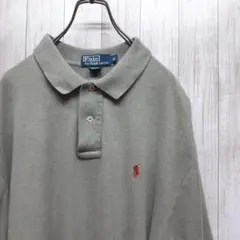 90s 00s ポロ・ラルフローレン ポロシャツ グラスグリーン ＸＬサイズ