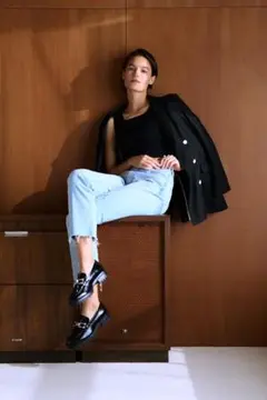 新品タグ付き✨ヤヌーク ハイウエスト アネット ストレート デニムパンツ