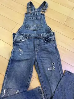 GAP デニム オーバーオール ダメージ加工　130