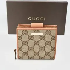 【未使用に近い】GUCCI グッチ GGキャンバス メタルプレート　ジャガードのサムネイル