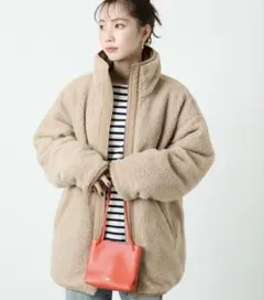 フリークスストア　スタンドカラー　リバーシブル　ボアブルゾン