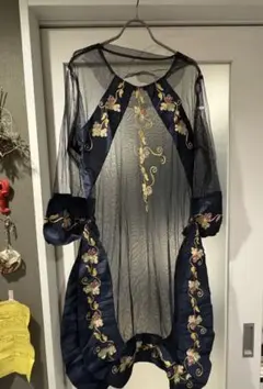 シースルーワンピース お花 ヴィンテージ