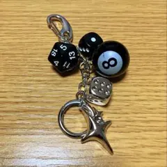 ダイス　8ボール キーホルダー アクセサリー カラビナ