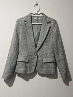 NATURAL BEAUTY BASIC グレー系 ツイードブレザー