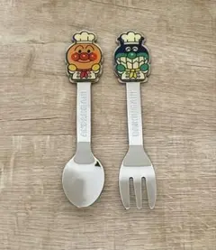 アンパンマン すかいらーく オリジナル スプーン＆フォーク　バイキンマン