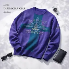 【良品】ディジョ＆チャチャ DIJO＆CHA CHA ニット パープル F