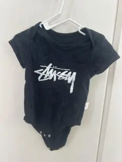 Stussy ブラックロンパース 6-9M