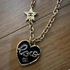 CHANEL ハート スター ネックレス ゴールド ブラックのサムネイル