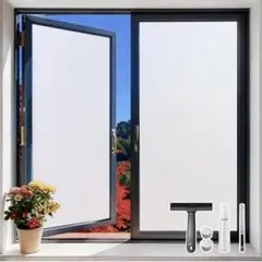 窓 防犯 目隠しフィルム 目隠しシート 水で貼る 剥がせる 2本 セット