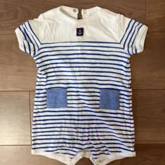 【美品！】プチバトー　ベビー用カバーオール　半袖　6m/67cm