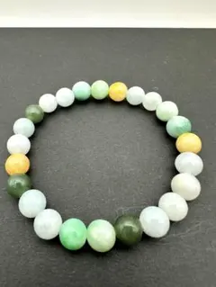 ☆天然石☆極上品 極潤糸魚川翡翠美麗☆ろうかん質☆ブレスレット10mm