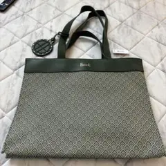 Harrods トートバッグ グレー/グリーン夏生地新品