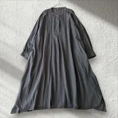 a+koloni（コロニー）リネンシンプルチュニック新品未使用 チャコール 