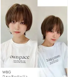 アクアドール　わがままウルフショートウィッグ　ウォーターベージュ　試着のみのサムネイル