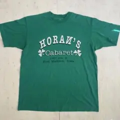 Hanes 緑色 Lサイズ　80s ビンテージTシャツ　USA製　iowa