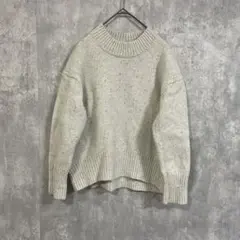 MUJI 無印良品　ウールヤク混　ニット　セーター　オフホワイト　Lサイズ