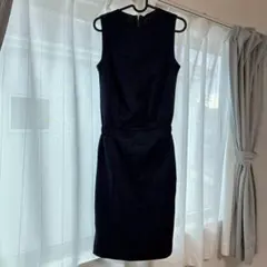 ネイビー ノースリーブ ワンピース