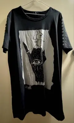 NieR ニーア　半袖ロングTシャツ　黒のサムネイル