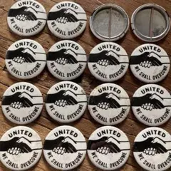 60'sヴィンテージ　缶バッジ　ブラックパワー　奴隷解放　公民権　キング牧師