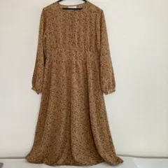 花柄 ロングワンピース 長袖