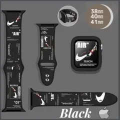 Apple Watch アップルウォッチ ラバー バンド ベルト ブラック