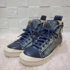 【美品】DIESEL デニム ハイカットスニーカー
