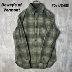 T-2595 70s Dewey's of Vermont ウールシャツ M