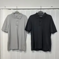 新品 UNIQLO メンズ エアリズム ポロシャツ Mサイズ グレー チャコール