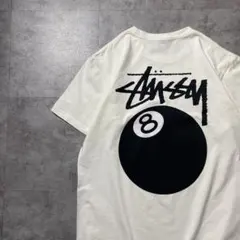 stussy ステューシー　8ボール　バックプリント　ホワイト　白　Tシャツ