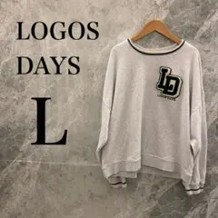 【美品】LOGOS DAYS L スウェット トレーナー ブランドロゴ メンズ