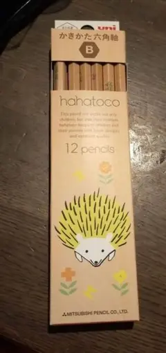 uni hahatoco かきかた鉛筆 B 　ハリネズミ　ネコ