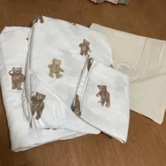 新品未使用　ジェラートピケ　クマデザイン シングルカバーセット
