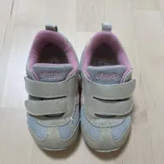 ASICS キッズスニーカー 13.5cm グレー/ピンク