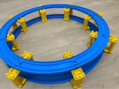 プラレール 円形レールセット 青と黄色
